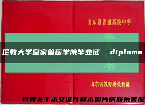 倫敦大學皇家獸醫學院畢業證  diploma縮略圖