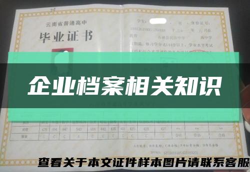 企業檔案相關知識縮略圖