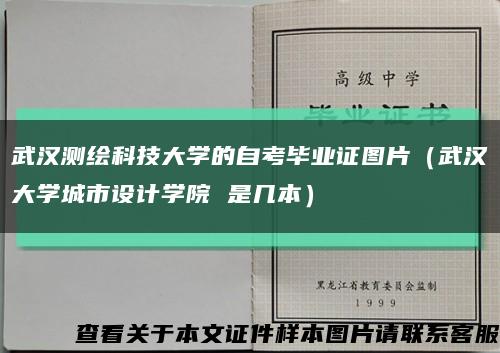 武漢測繪科技大學的自考畢業證圖片（武漢大學城市設計學院 是幾本）縮略圖