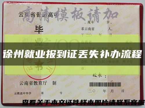徐州就業報到證丟失補辦流程縮略圖