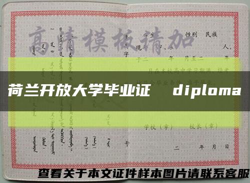 荷蘭開放大學畢業證  diploma縮略圖