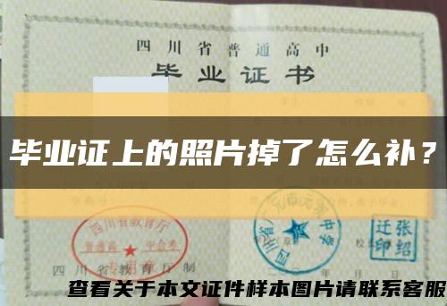 畢業證上的照片掉了怎么補？縮略圖