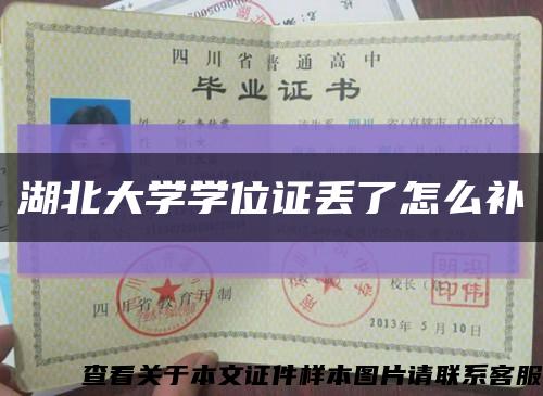 湖北大學學位證丟了怎么補縮略圖
