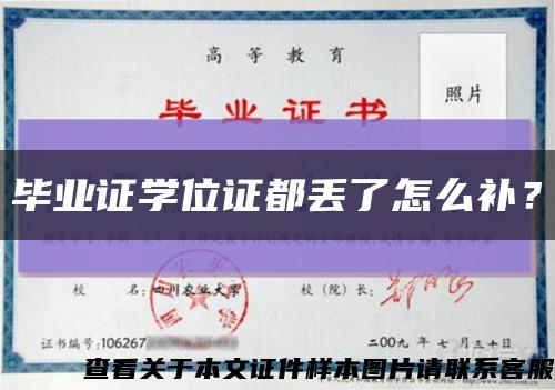 畢業證學位證都丟了怎么補？縮略圖
