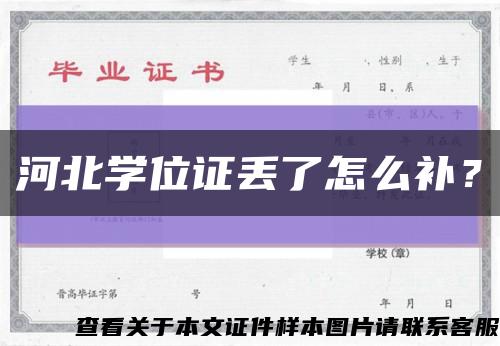 河北學位證丟了怎么補？縮略圖