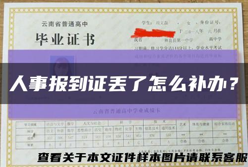 人事報到證丟了怎么補辦？縮略圖