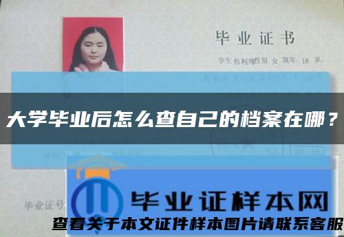 大學畢業后怎么查自己的檔案在哪？縮略圖