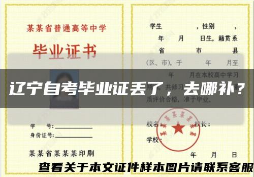 遼寧自考畢業證丟了，去哪補？縮略圖