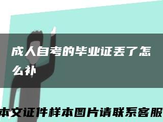 成人自考的畢業證丟了怎么補縮略圖