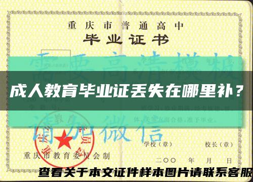 成人教育畢業證丟失在哪里補？縮略圖