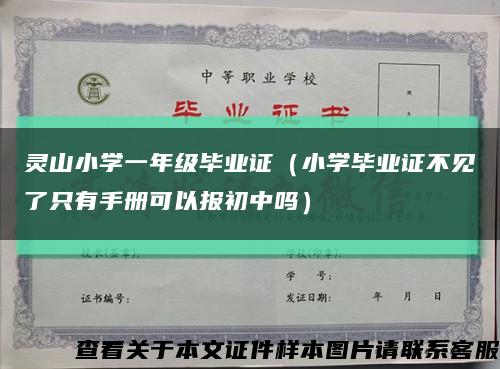 靈山小學一年級畢業證（小學畢業證不見了只有手冊可以報初中嗎）縮略圖