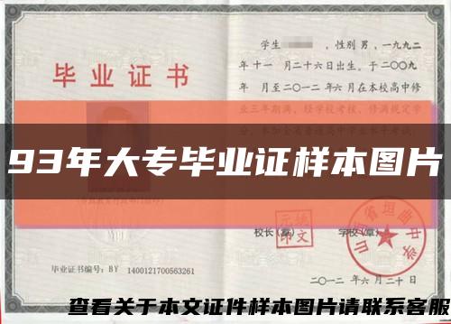 93年大專畢業證樣本圖片縮略圖