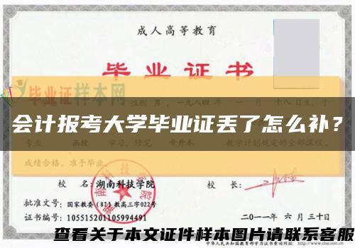 會計報考大學畢業證丟了怎么補？縮略圖