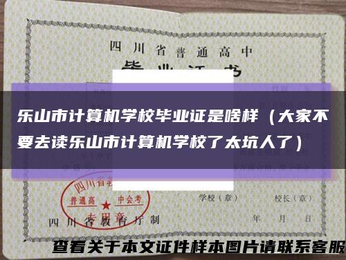 樂山市計算機學校畢業證是啥樣（大家不要去讀樂山市計算機學校了太坑人了）縮略圖