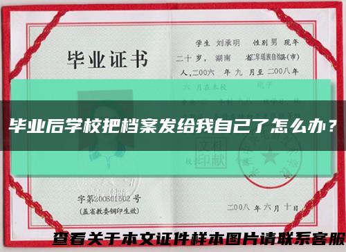 畢業后學校把檔案發給我自己了怎么辦？縮略圖