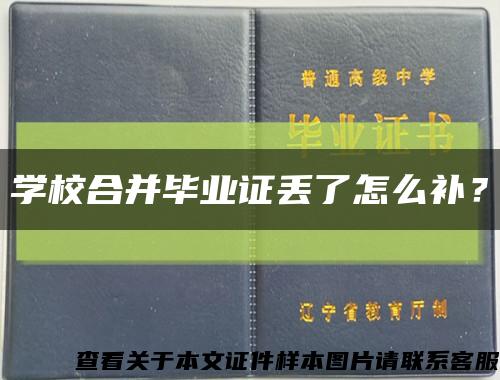 學校合并畢業證丟了怎么補？縮略圖
