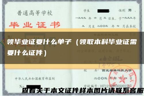 領畢業證要什么單子（領取本科畢業證需要什么證件）縮略圖