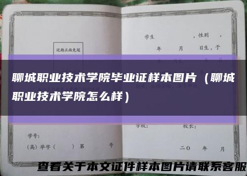 聊城職業技術學院畢業證樣本圖片（聊城職業技術學院怎么樣）縮略圖