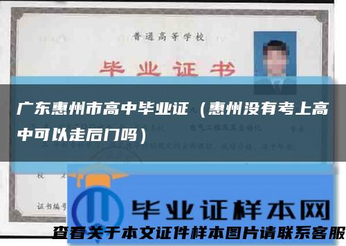 廣東惠州市高中畢業證（惠州沒有考上高中可以走后門嗎）縮略圖