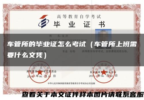 車管所的畢業證怎么考試（車管所上班需要什么文憑）縮略圖