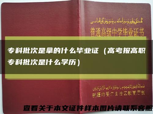 ?？婆问悄玫氖裁串厴I證（高考報高職?？婆问鞘裁磳W歷）縮略圖