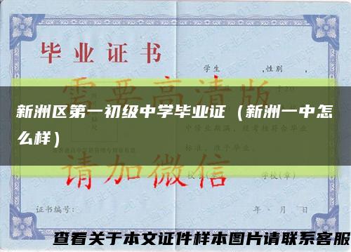 新洲區第一初級中學畢業證（新洲一中怎么樣）縮略圖