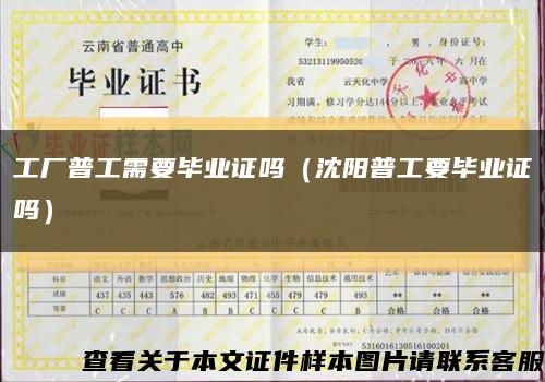 工廠普工需要畢業證嗎（沈陽普工要畢業證嗎）縮略圖