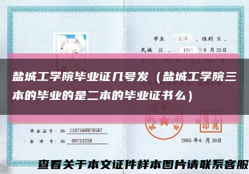 鹽城工學院畢業證幾號發（鹽城工學院三本的畢業的是二本的畢業證書么）縮略圖