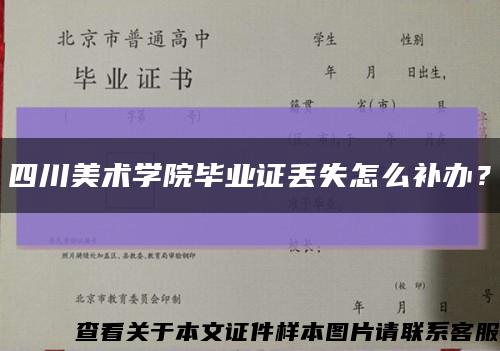 四川美術學院畢業證丟失怎么補辦？縮略圖