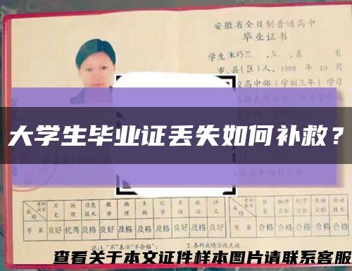 大學生畢業證丟失如何補救？縮略圖