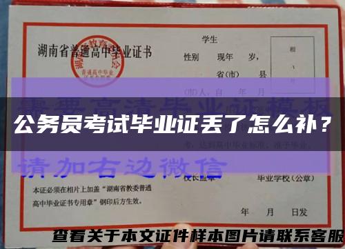 公務員考試畢業證丟了怎么補？縮略圖