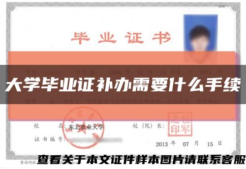 大學畢業證補辦需要什么手續縮略圖
