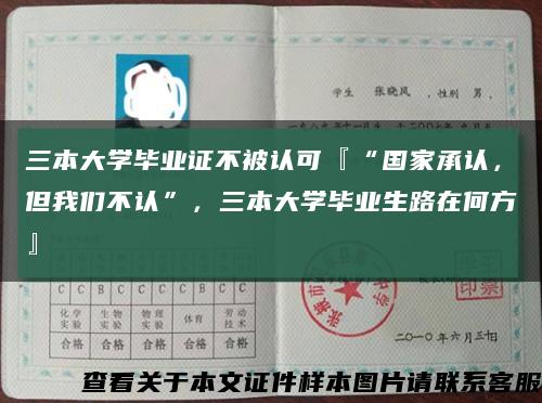 三本大學畢業證不被認可『“國家承認，但我們不認”，三本大學畢業生路在何方』縮略圖