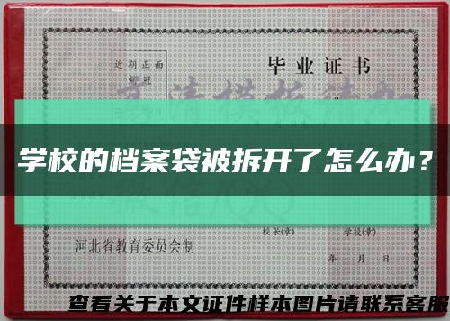 學校的檔案袋被拆開了怎么辦？縮略圖