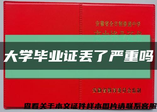 大學畢業證丟了嚴重嗎縮略圖