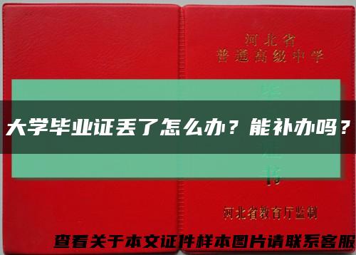 大學畢業證丟了怎么辦？能補辦嗎？縮略圖