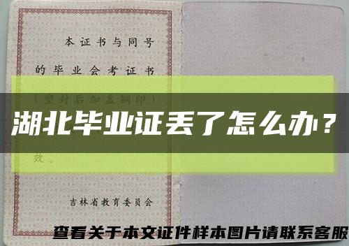 湖北畢業證丟了怎么辦？縮略圖
