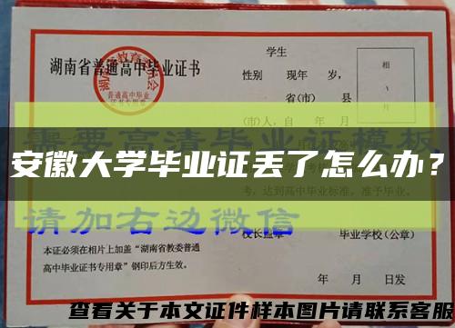 安徽大學畢業證丟了怎么辦？縮略圖