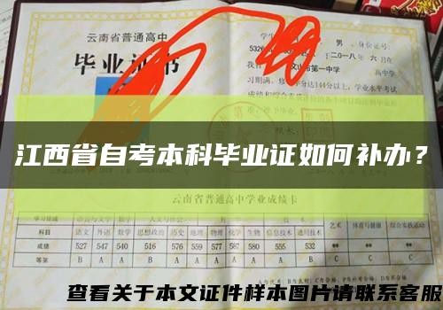 江西省自考本科畢業證如何補辦？縮略圖