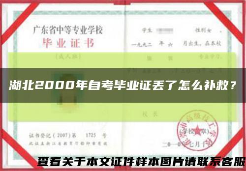 湖北2000年自考畢業證丟了怎么補救？縮略圖