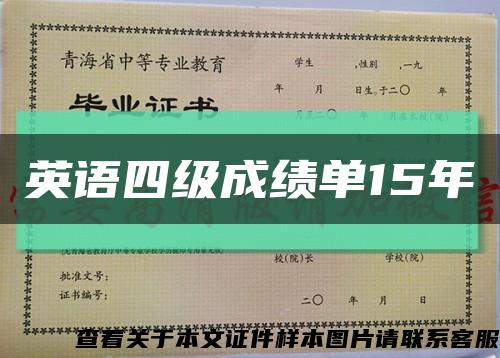 英語四級成績單15年縮略圖