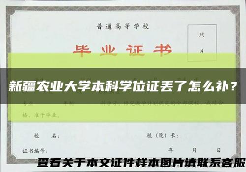 新疆農業大學本科學位證丟了怎么補？縮略圖