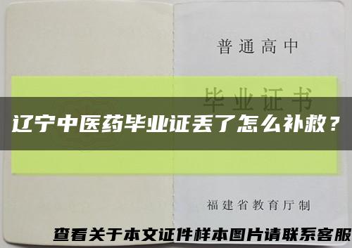 遼寧中醫藥畢業證丟了怎么補救？縮略圖