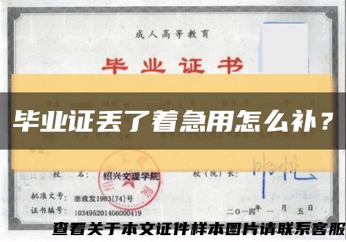 畢業證丟了著急用怎么補？縮略圖
