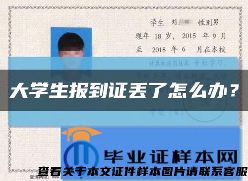 大學生報到證丟了怎么辦？縮略圖