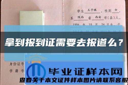 拿到報到證需要去報道么？縮略圖