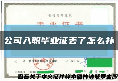 公司入職畢業證丟了怎么補縮略圖