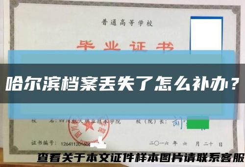 哈爾濱檔案丟失了怎么補辦？縮略圖
