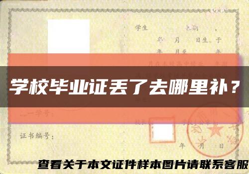 學校畢業證丟了去哪里補？縮略圖