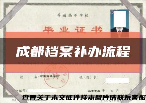 成都檔案補辦流程縮略圖